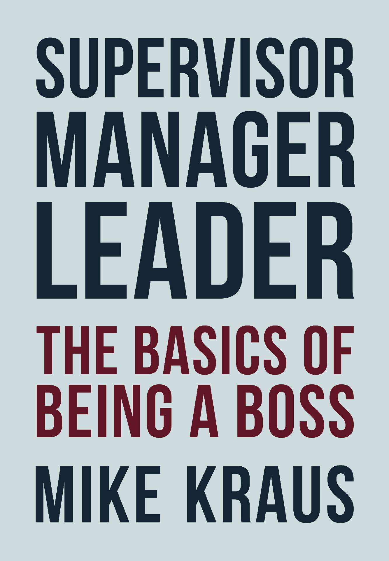 Supervisor, Manager, Leader; The Basics of Being a Boss