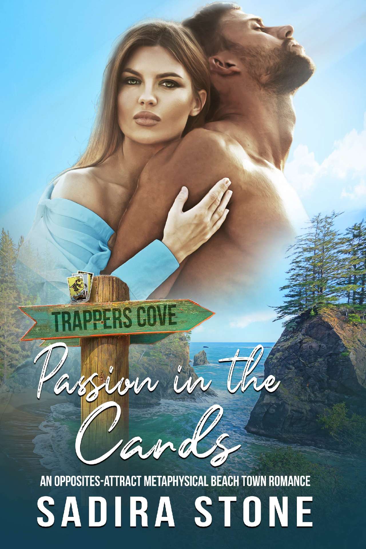 Passion in the Cards: An Opposites-Attract Metaphysical Beach Town Romance - Trappers Cove Romance 1