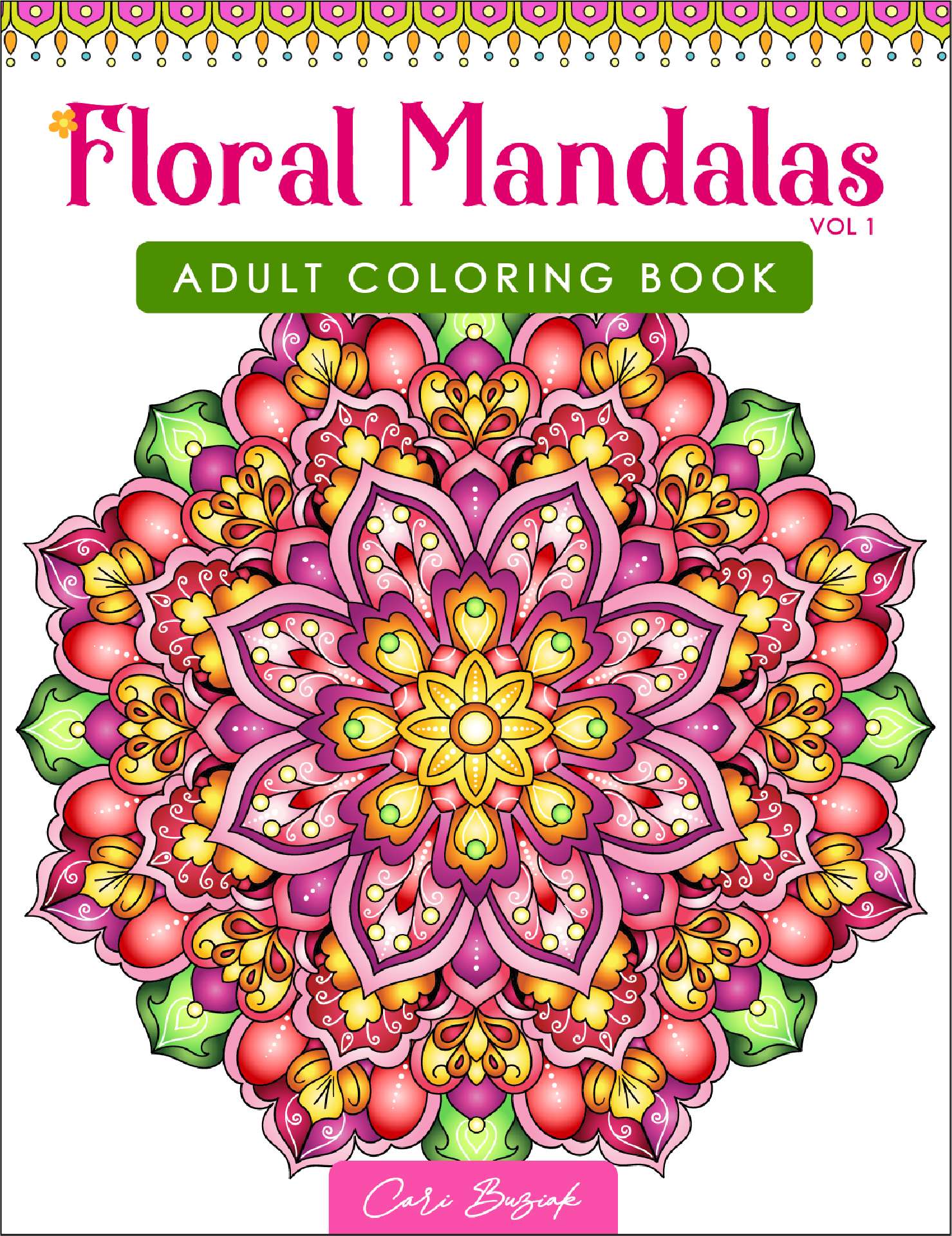 Floral Mandalas 1 adult coloring book - AonCelticArt coloring books